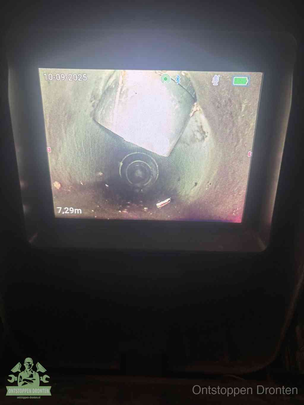Rioolverzakking camerabeeld in Dronten